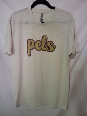 New Orleans Pelicans Sunkissed Cream Graphic Tee with Pels Logo